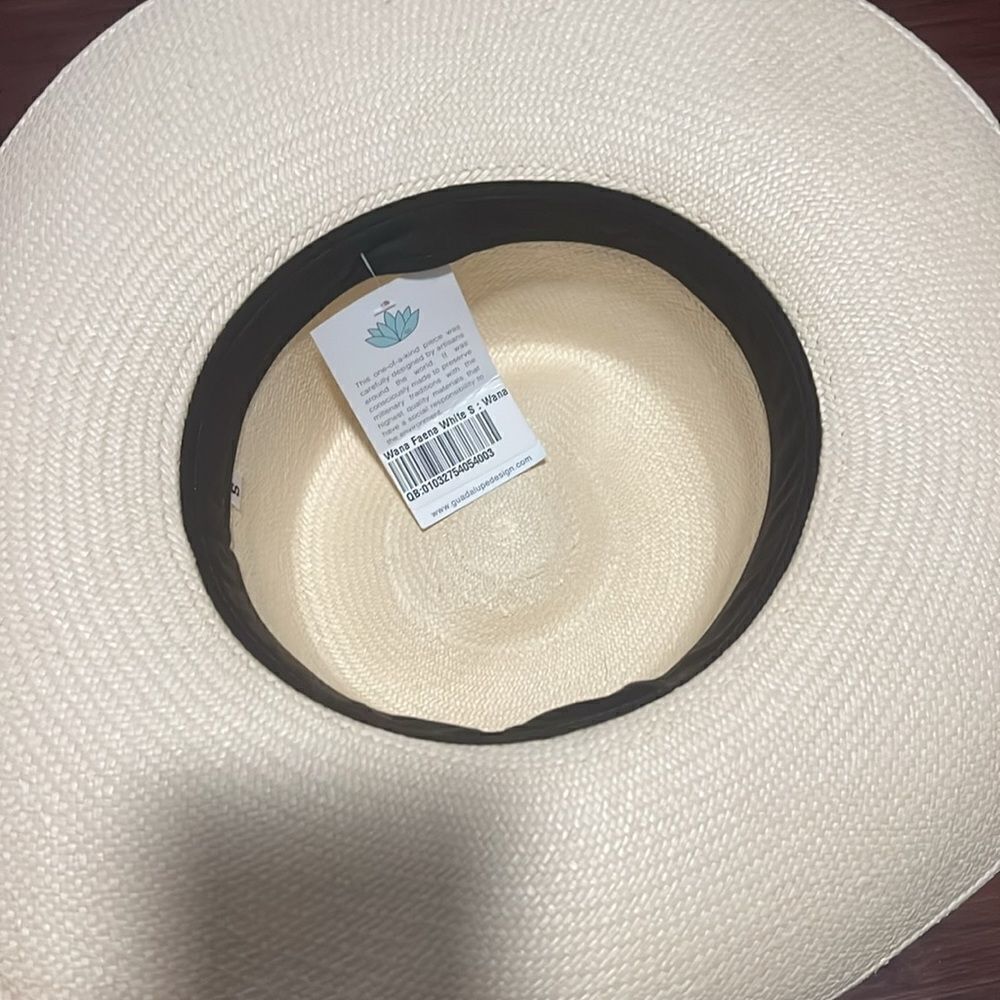 Guadalupe Hat - Light Beige - Size Small BRAND NEW Hat - Black Brim Gold Logo - Picture 3 of 3